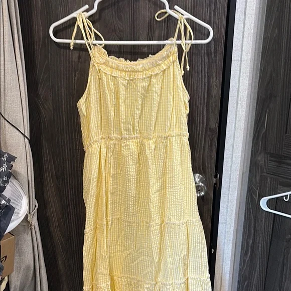 Jessica Simpson Yellow Gingham Maxi Dress - Picture 5 of 6